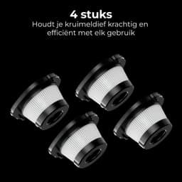 kruimeldief met oplaadstation - Handstofzuiger- 100W Krachtige Zuigkracht - 4x HEPA 13 Filter - Zedar S500 — thumbnail 2