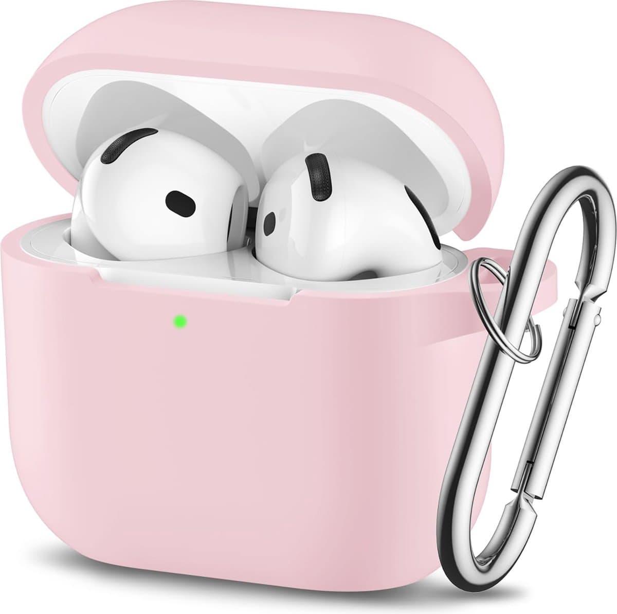 YONO Hoesje geschikt voor Airpods 4 - Case - Siliconen - Roze — afbeelding 1