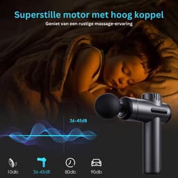 White-Label® Massage Gun Professioneel - Massage Apparaat - Theragun - Zwart — thumbnail 2