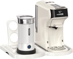 Ariqo Koffiemachine - Koffiezetapparaat - Incl. Melkopschuimer - Capsules - 6-in-1 - Espresso Machine - Warm en Koud - Beige — thumbnail 1