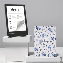 PocketBook Verse e-reader Bright Blue – 6 inch – 8 GB + Bloemen hoesje – voordeelbundel — thumbnail 1