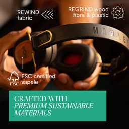 House of Marley Positive Vibration Riddim Bluetooth Koptelefoon - Hoofdtelefoon met Kabel - Draadloos - Met Microfoon - 50 uur batterij - Quickcharge - Rasta — thumbnail 3