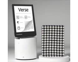 PocketBook Verse e-reader Mist Grey – 6 inch – 8 GB + Zwart/wit geruit hoesje – voordeelbundel
