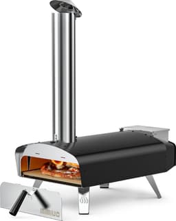 DD Pizza Oven Buiten - Pellet Pizza oven - Houtgestookte - 68x36x77cm - Zwart — thumbnail 2