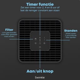 Swinkle Luchtreiniger - Air Purifier met HEPA Filter - Tot 60 m² en 183m³ CADR — thumbnail 2