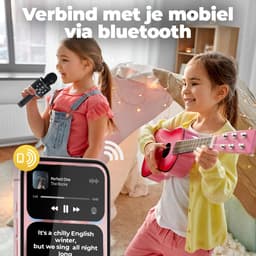 Denver Karaoke Microfoon Bluetooth - Draadloos - Karaoke Set - Ingebouwde Speaker - AUX - MicroSD - KMS20 - Zwart — thumbnail 2