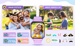 Kiddowz Smartwatch kinderen - Kinderhorloge - 5 t/m 12 jaar - met camera, filters en 26 kids spelletjes - Stappenteller - Pink v1 — thumbnail 5