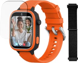 LEROYS - GPS Horloge Kind - Kinder Smartwatch - Android en iOS - Oranje - Incl. Simkaart — thumbnail 1
