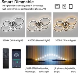 Equivera Plafonniere met Ventilator - Plafondventilator - Plafondventilator Afstandsbediening - Plafondventilator Slaapkamer - Plafond Ventilator met Verlichting - Plafondlamp - Plafonniere - Ideaal voor in uw slaapkamer! — thumbnail 4