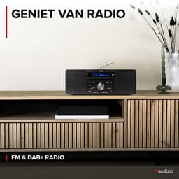 DAB radio met CD speler, Bluetooth, USB mp3 speler en radio - Stereo - Zwart - Audizio Prato — thumbnail 2