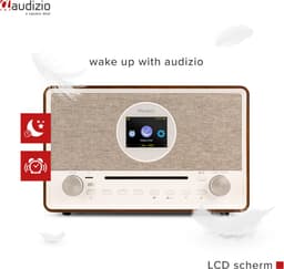 DAB Radio met CD Speler en Bluetooth - Audizio Lucca - FM en Internetradio - AUX en USB Stick Ingang - Wekker — thumbnail 4
