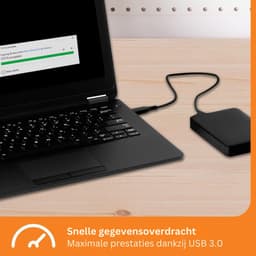 DailySupplies® Harde Schijf Extern - Draagbare - 2TB Opslag - Zwart — thumbnail 4
