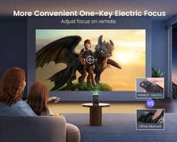 Mini Beamer HD – 2024 Model - Mini Beamer Projector Met Wifi – Bioscoop Kwaliteit - Draagbare Beamer Bluetooth - Beamer - Projector — thumbnail 5