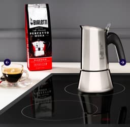Bialetti Venus 6tz koffiezetapparaat set + Nocciola koffie 250g + Classico koffie 250g, Percolator, Italië, voordeelpack, kerstpakket, ideal kerst cadeau, koffieliefhebbers, uniek gift — thumbnail 4