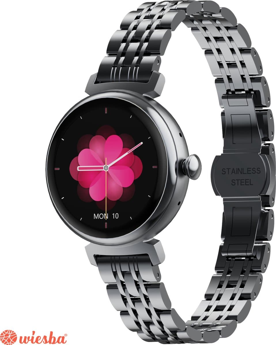 Wiesba Fashion Smart S7 - Sporthorloge met Hartslagmeter - Bloeddrukmeter - Stappenteller - Sport Horloge - Smart Watch Saturatiemeter - Smartwatch 1.04inch - 340x340 Resolutie - Donkergrijs — afbeelding 1