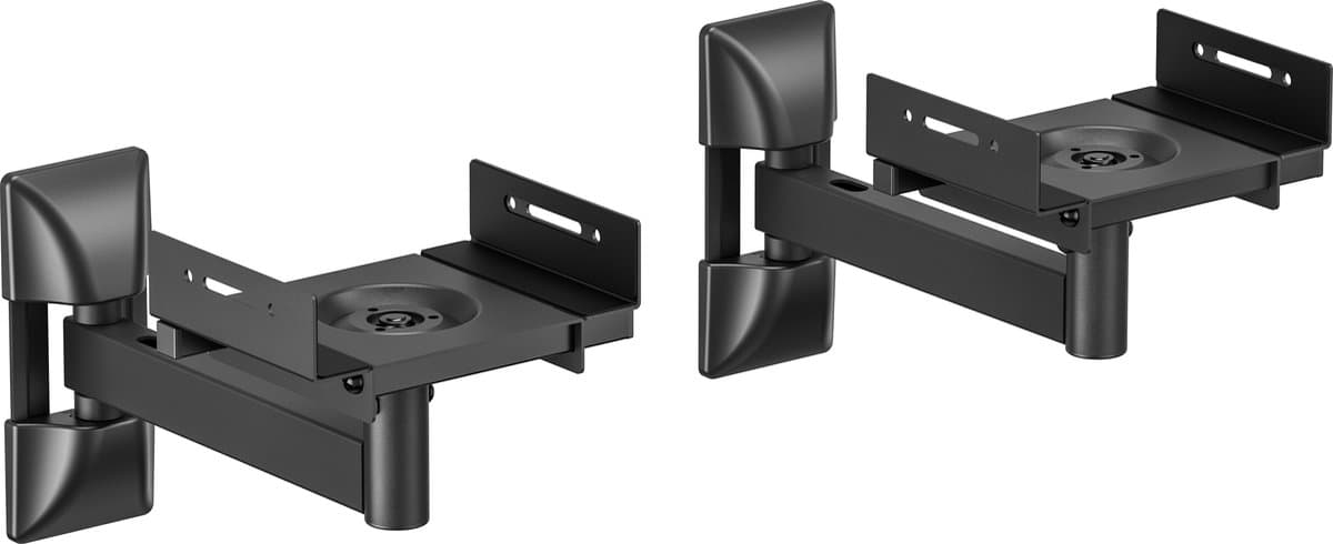 Speaker muurbeugel universeel - wandmontage speakers - luidspreker muurbeugel - muurmontage speakers - draaibaar roteerbaar kantelbaar - 25 kg belastbaar - set van 2 stuks — afbeelding 1