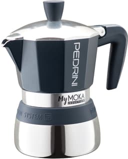 Pedrini MyMoka induction Moka pot Blauw, Roestvrijstaal — thumbnail 1