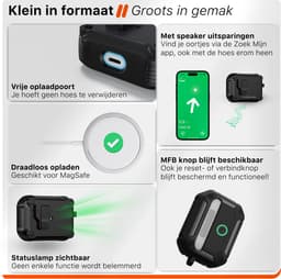 Case geschikt voor Apple AirPods 4 Hoesje - Waterdicht - 100% Shockproof Case - Vergrendelknop - Zwart — thumbnail 4
