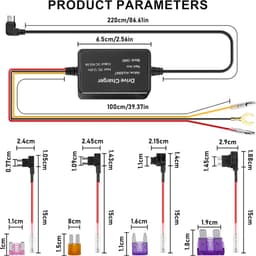 Hardwire Kit USB-C Display voor Dash Cam - Dashboard Camera Car Charger Cable Kit - 12V naar 5V Kabel voor Laagspanningsbeveiliging van Zekeringen — thumbnail 2
