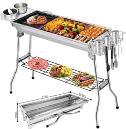Betaalbare Goederen® houtskool BBQ - RVS - buitenkeuken - - Barbecue - barbeque - barbecues - familie - eten gezelligheid — thumbnail 2