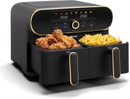 Klarstein Airfryer AuraAir Color Touch Heteluchtfriteuse - 2 Compartimenten 10L 1700W - 80-200°C 8 Programma's - voor Keuken - Touch Met BPA-Vrij - Heteluchtoven Frituurpan — thumbnail 1