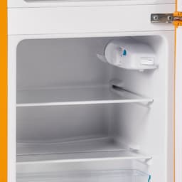 Merax Retro Mini Koelkast Koel-vriescombinatie met 60L Inhoud - 38L Koeling en 22L Vriesvak - 7 Temperatuurinstellingen - LED-Verlichting - Energieklasse E - Geel — thumbnail 3