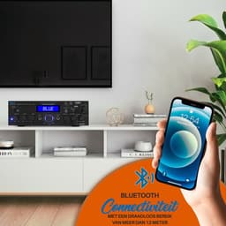 Pyle Audio Versterker - Bluetooth Multi-Kanaals Stereo Versterker - Draadloos - 200W - HDMI - FM Radio - USB, SD, AUX, RCA, Microfoon-ingang - Afstandsbediening — thumbnail 5