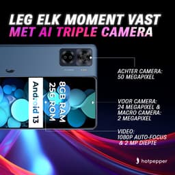 Hot Pepper K82A Smartphone - Android Mobiele Telefoon - 256 GB Geheugen - 8 GB RAM - 90 Hz - Octa-Core Processor - inclusief Hoes — thumbnail 5