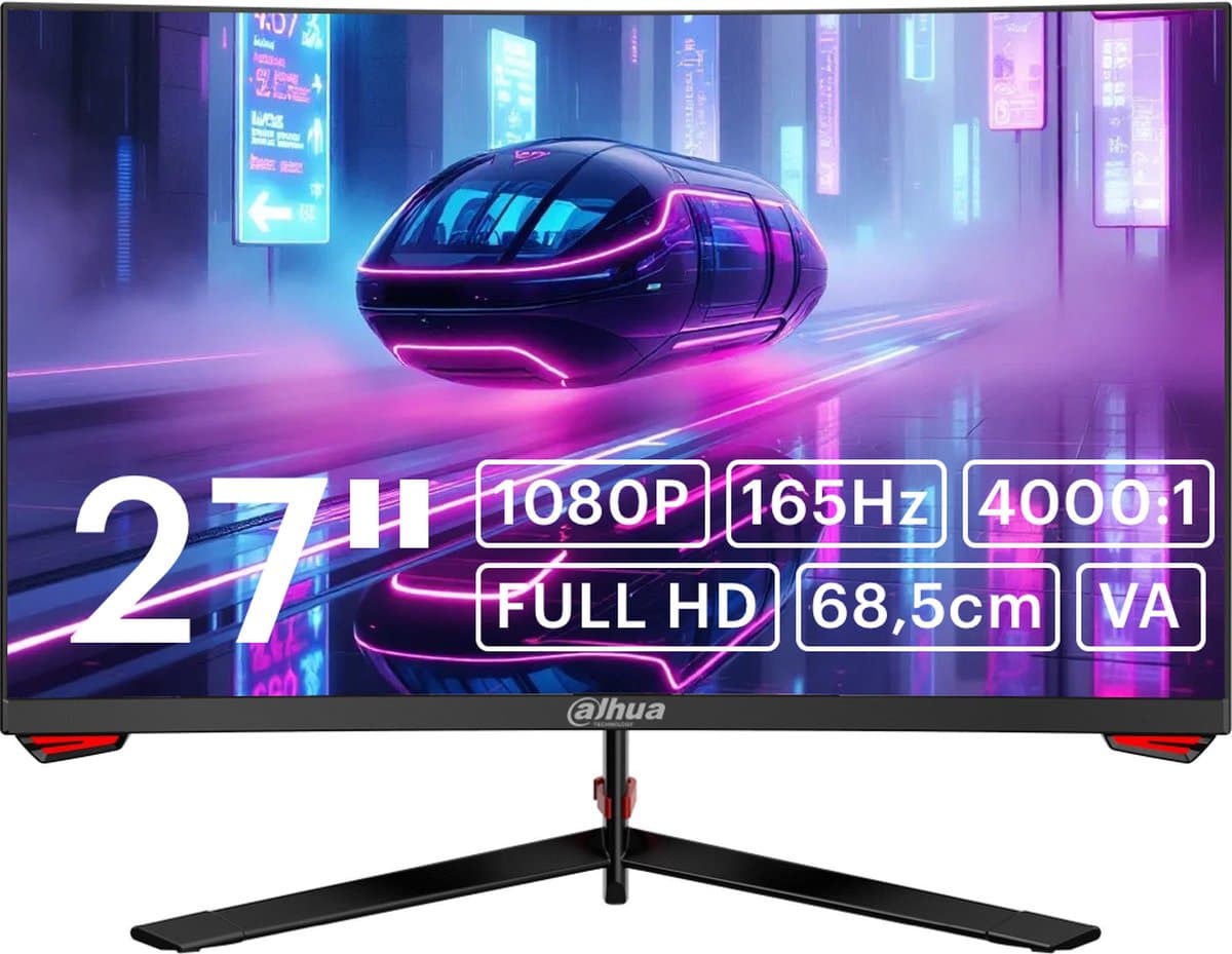 Dahua Curved Full HD VA Gaming Monitor - 27inch - 165Hz — afbeelding 1