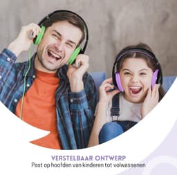StayPowered Kinderkoptelefoon - Perfect Geluid & Ultiem Comfort - Verstelbaar - HD Microfoon - Kraakhelder Stereo - Zachte Oorkussens - Duurzame Kabel - 3.5mm Jack - Zwart/Paars - Levering Sneller dan Aangegeven! — thumbnail 3