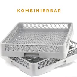 Professionele Spoelmand Bestekmand Fijnmazig Universeel voor Vaatwasser 50x50 cm Stapelbaar — thumbnail 5