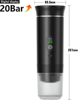 Draadloos Elektrisch - Portabele Espresso Koffiemachine - 3-in-1 Capsule en Poeder - Koffiemaker - Voor Reizigers en Kampeerders — thumbnail 1