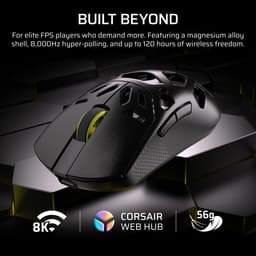 Corsair SABRE v2 PRO - Gaming Muis - Rechtshandig - Bluetooth + USB Type-C - Optisch 33000 DPI — thumbnail 2