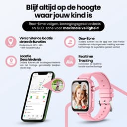 Protectly® GPS Horloge Kind Met Simkaart - 4G - SOS Knop - Smartwatch Kinderen - GPS Tracker Kind - Kinder Smartwatch - Videobellen - HD Camera - Whatsapp en SMS - Elke polsmaat — thumbnail 5