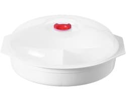 Magnetron Kom met Geventileerd Deksel - BPA-vrij Opwarmbak - 1 Liter - Vaatwasser & Vriezer Veilig