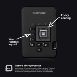 Beveiligde Draagbare Externe Harde Schijf 2TB met PIN-Toegang en Hardware-Encryptie — thumbnail 5