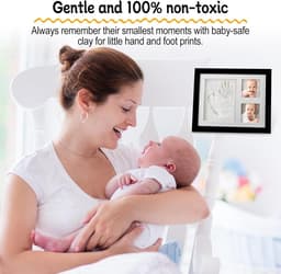TTGoods - Pootafdrukset voor hond en kat, baby voetafdruk, houten fotolijst, 3D gipsafdruk, ideaal aandenken, cadeau voor huisdierenliefhebbers — thumbnail 4