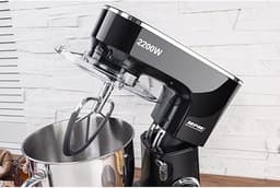 Professionele bakmixer met weegschaal en planetair systeem - 6,5L roestvrij staal, 6 snelheden, ideaal voor deeg en beslag — thumbnail 4