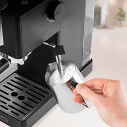 Slanke Espressomachine 20 Bar met Thermoblock, Melkopschuimer & Manometer – 0,8 L Reservoir, Kopjeswarmer – Voor Espresso, Cappuccino & Latte (Compact) — thumbnail 3