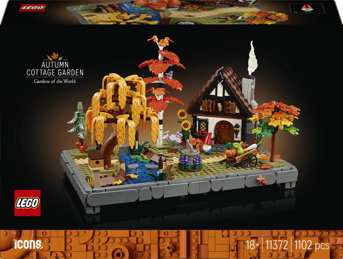 Lego Icons 11372 Herfsttuin Met Cottage Bouwstenen — afbeelding 1