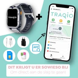 Traqio TRQ05 - GPS horloge kinderen - gps horloge kind - kinderhorloge bellen - gps tracker kinderhorloge - kinderhorloge met gps - kinderhorloge - Kinder smartwatch GPS - GPS horloge school - Zwart — thumbnail 3