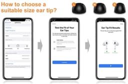 AirPods Pro 1/2 gen Vervanging Tips Mix Memory Foam(3 paar, zwart) Silicone(3 paar, wit) S/ M /L met Case - Geluidsisolerend - Beter dan Origineel — thumbnail 3
