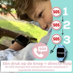 Traqio TRQ08 - smartwatch kinderen - gps horloge kind - kinderhorloge bellen - gps tracker kinderhorloge - kinderhorloge met gps - kinderhorloge - Blauw — thumbnail 5