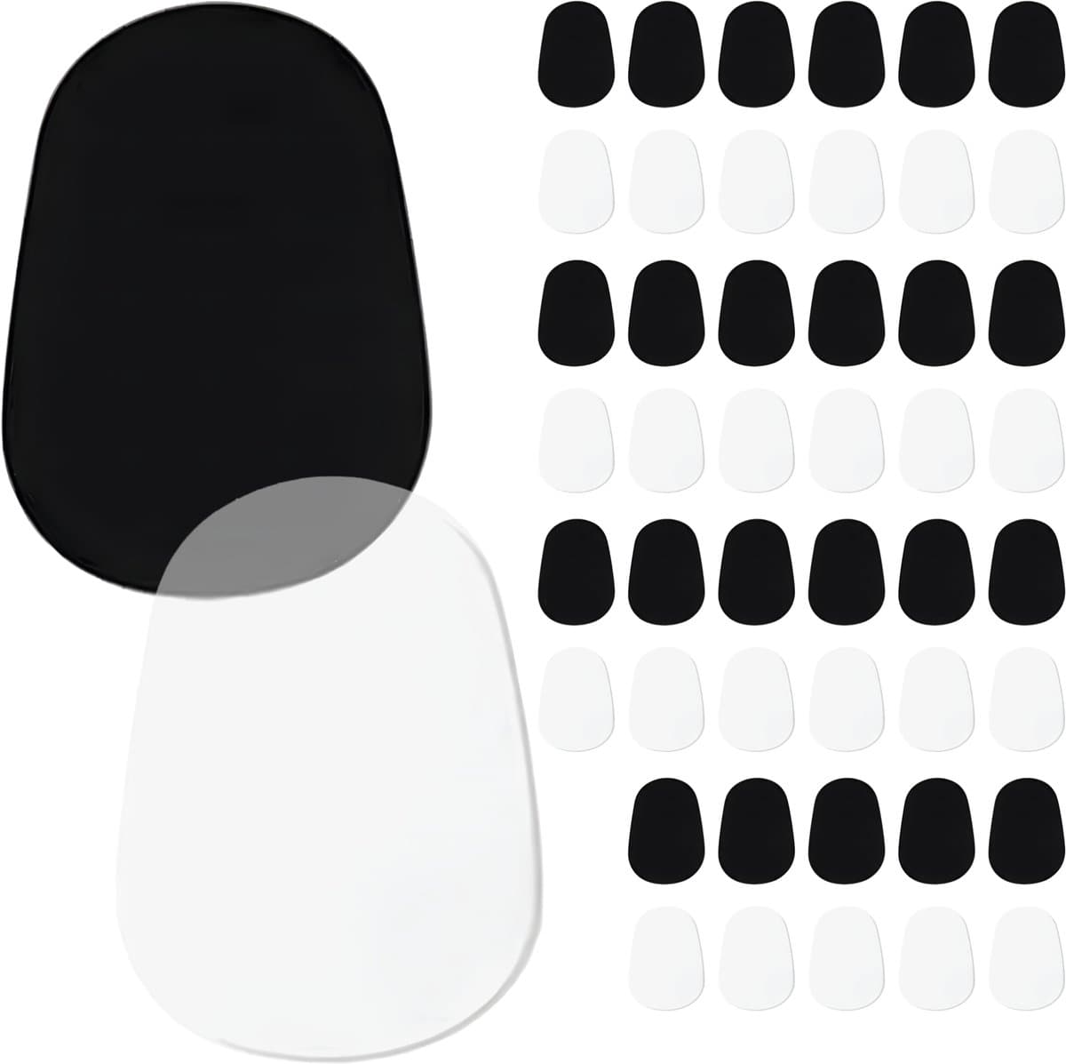 Somstyle Mondstuk Kussens voor Saxofoon & Klarinet - 48 Stuks - 0,8 mm Rubber - Mondstukpatches - Zwart & Transparant — afbeelding 1