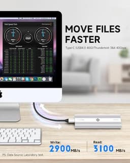 Externe harde schijf NVMe 2 TB - 3000 MB/s, Thunderbolt 3, USB-C, SSD M.2, Geïntegreerde koelventilator — thumbnail 4