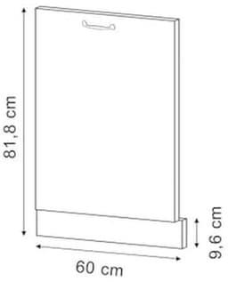 Elegante inbouw vaatwasser frontdeur in Artisan eik, 60 cm, AP antraciet — thumbnail 5