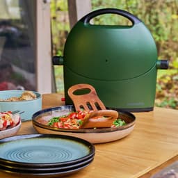nomadiQ BBQ 3.0 - De ultieme lichtgewicht draagbare gas BBQ / Grill - Barbecue voor op de camping & vakantie Forest Green — thumbnail 4