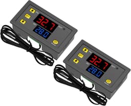 2 Stuks Digitale Temperatuurregelaar Thermostaat Schakelaar -50°C tot 110°C met LED Display en Sensor — thumbnail 1