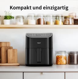 Compacte Airfryer met 10 Programma's - 4.5 Liter en 1500W Vermogen — thumbnail 4