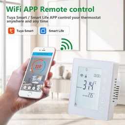 Slimme WiFi Thermostaat met Touchscreen - 7 Dagen Programmeerbaar - Geschikt voor Waterverwarming — thumbnail 3